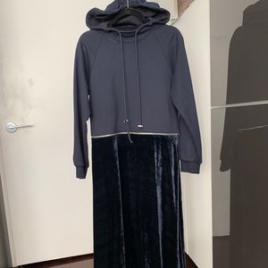 Cedric Charlier Hoodie midi dress